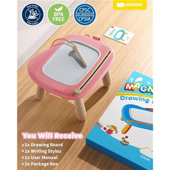 Toys Gifts for 1 2 3 Years Old Girl, Sturdy Magnetic Drawing Board Sketch Doodle - Picture 6 of 6